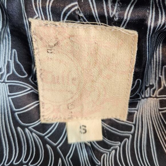 Tulle Wool Blend Cropped Coat Peter Pan Collar Pockets Womens Size Small - Picture 2 of 6